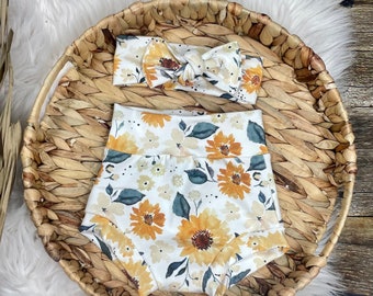 Boho Baby,Toddler bummies/Sunflower Bummies/Baby Summer Clothing/Baby Girl/Toddler Girl/Toddler Summer Clothing/Floral Baby Bloomers