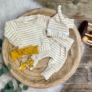 Neutral Baby Coming Home Outfit/Organic Baby Clothes/Baby Girl Outfit/Baby boy clothes/Organic Waffle knit Sets/Baby Gift/Hospital Gift image 8