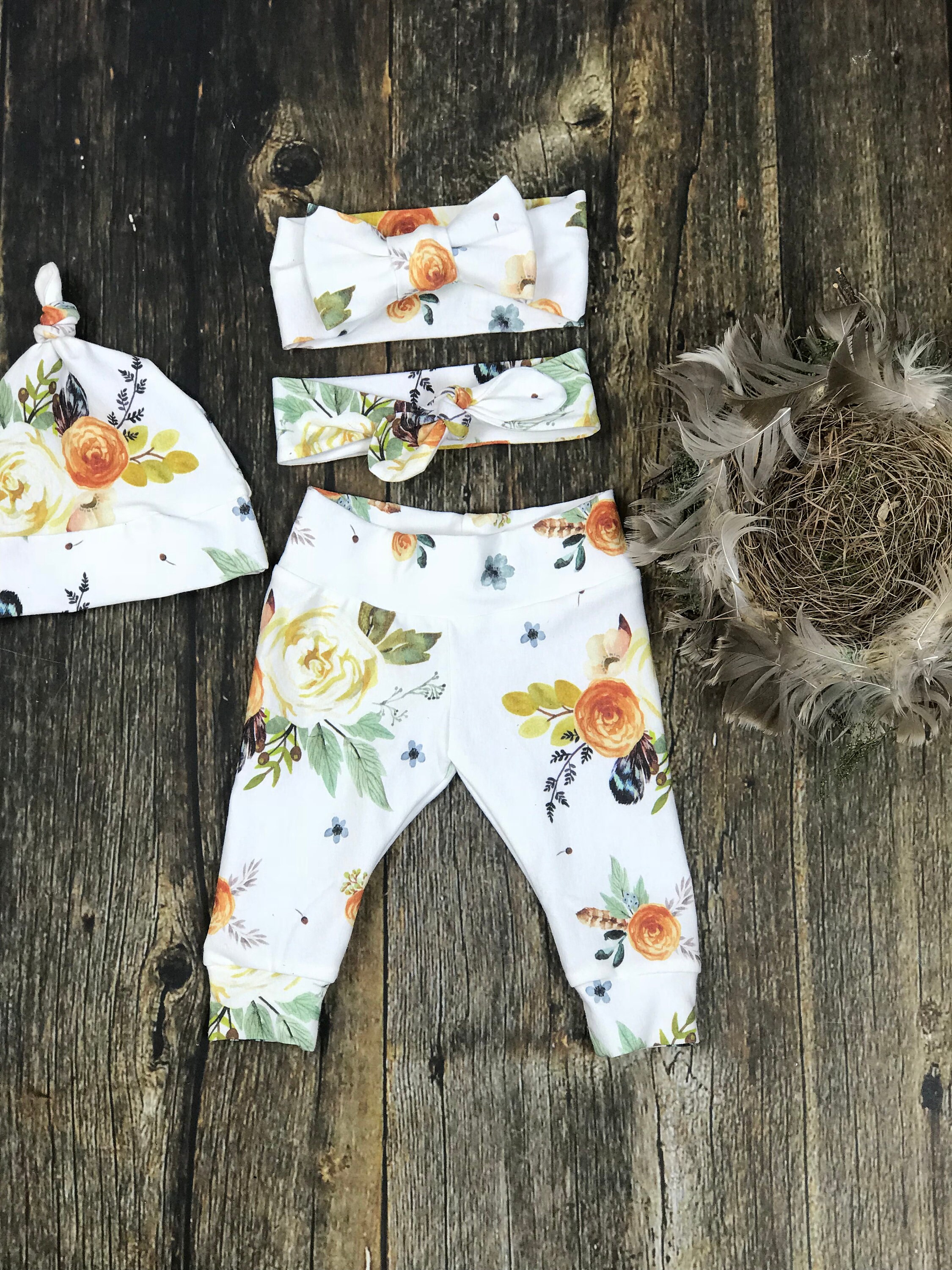 Baby Girl Coming Home Outfit in Earth Tones Baby Shower | Etsy