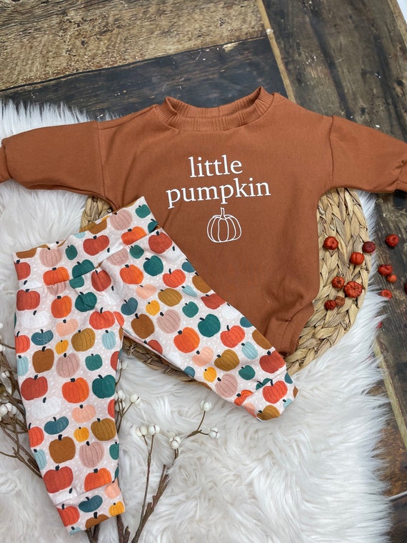 Organic Fall outfit Baby Fall Clothing Toddler Fall Outfit Pumpkin pants pumpkin sweatshirt Baby First Fall fall baby clothes baby romper