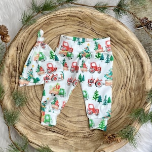 Christmas trees joggers, pants/baby first Christmas/baby Christmas/toddler Christmas pants/Christmas truck pants/winter baby/Premie baby
