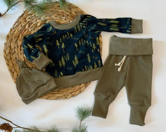 Baby organic clothing/baby coming home outfit/baby clothes/baby nature outfit/boyclothing/baby gift/baby boy clothes/newborn boy