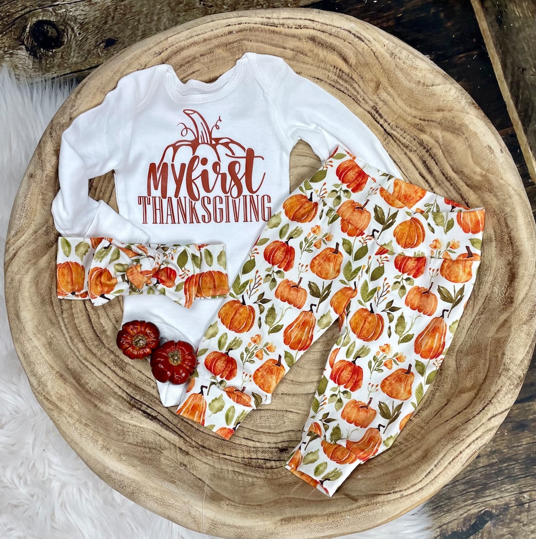 Baby Girl Fall Clothing/pumpkin Leggings/newborn Girl/fall Baby