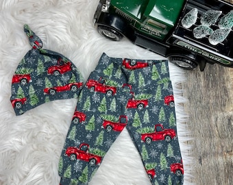 Christmas trees in tuck joggers, pants/baby first Christmas /toddler boy Christmas/winter baby boy/Christmas pants/baby Christmas clothes