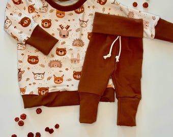 Baby organic clothing/baby coming home outfit/baby clothes/baby animals outfit/boy clothing/baby gift/baby boy clothes/newborn boy