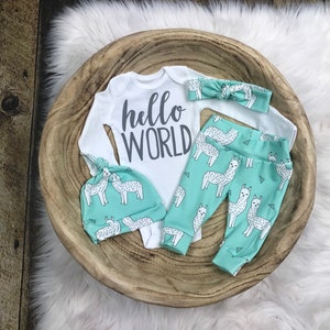 Gender Neutral Coming Home Outfit, Baby Boy Baby Girl Coming Home Outfit, Alpaca Pants, modern baby,baby shower Premie Baby