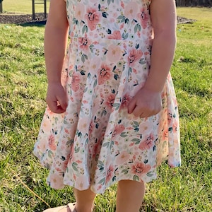 Floral Twirl Dress, Circle Dress, Girl Twirl Dress, Toddler Twirl Dress,Baby dress, Summer dress, Floral Dress, Birthday Dress, Easter dress