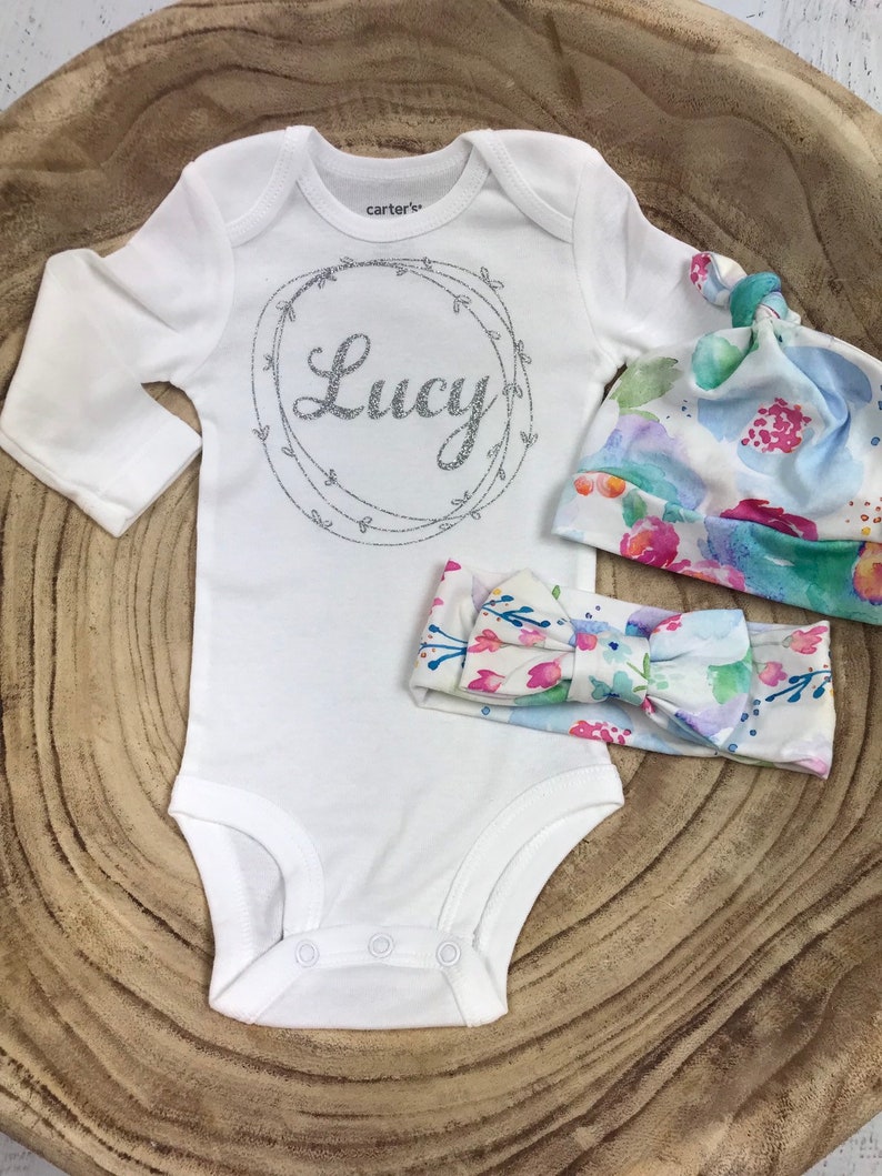 Baby Girl Coming Home Outfit Personalized Baby Outfit Etsy