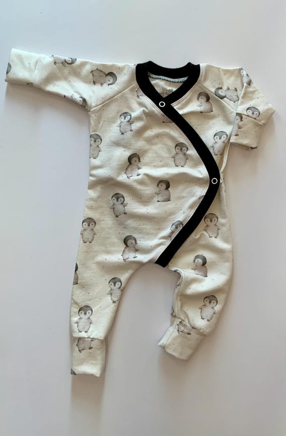 Organic Baby Clothing/gender Neutral Baby Outfit/baby Penguin/baby