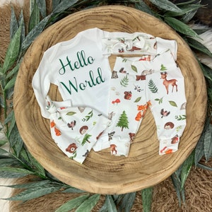 Unisex baby coming home outfit/Gender Neutral coming home outfit/baby animal clothing/newborn boy/newborn girl/Premie baby/Baby Shower