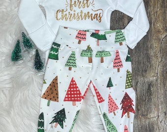 First Christmas Outfit/Baby Girl First Christmas/Christmas outfit/holiday clothes/Baby Holiday Outfit/Girl Christmas pants