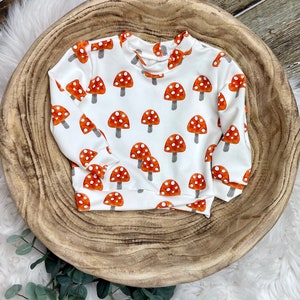 Baby, toddler sweatshirt in mushroom/organic clothing/baby clothing/toddler clothing/organic kids clothing/ organic baby clothing