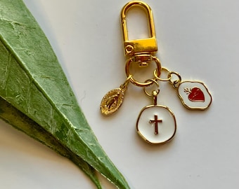 Catholic Bag Charm/Personalized Religious Charm/Christian gift/Catholic Gift