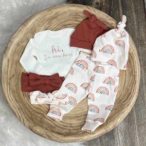 Rainbow baby coming hot sale home outfit girl