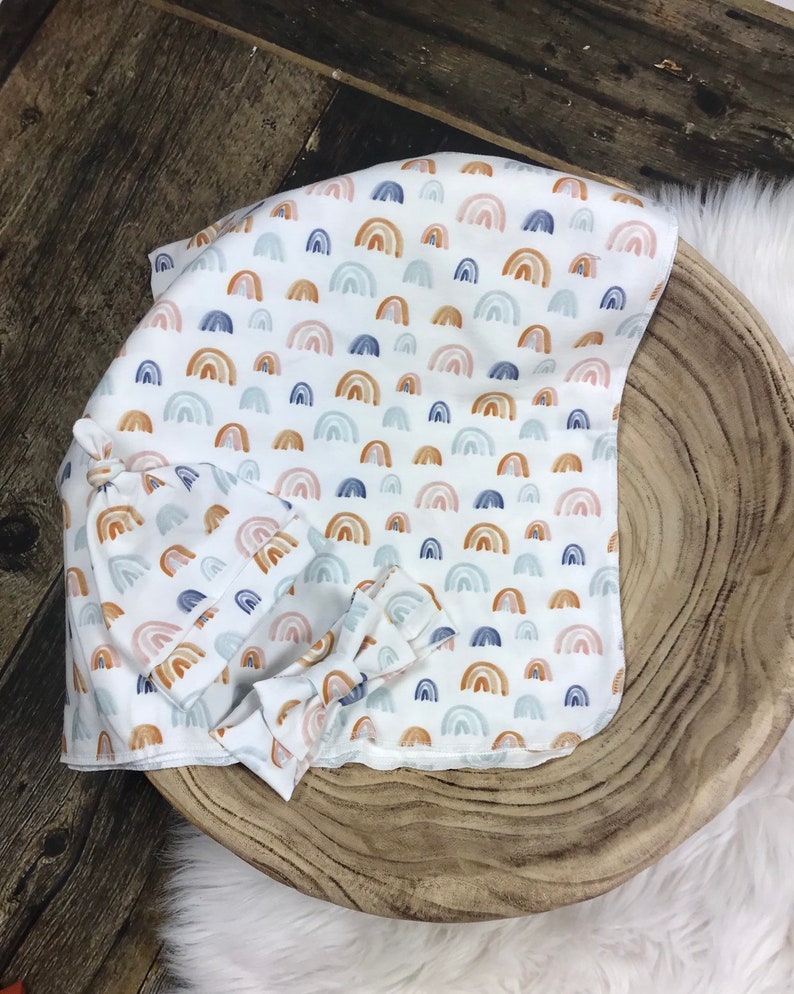 Gender Neutral Earth Tone Rainbow Swaddle/Newborn baby Organic Etsy