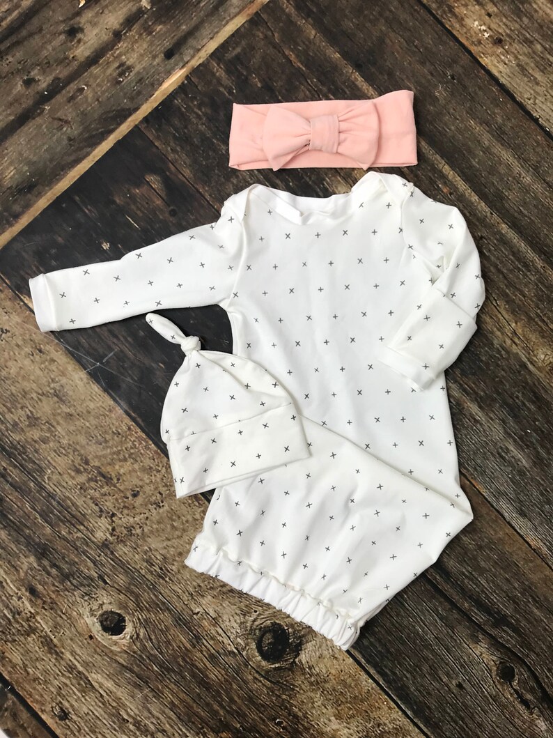 Newborn Gender Neutral Coming Home Outfit Unisex Baby Gown Etsy