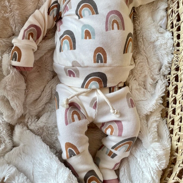 Baby Rainbow Clouds Sweatshirt and Pants Set main image 0