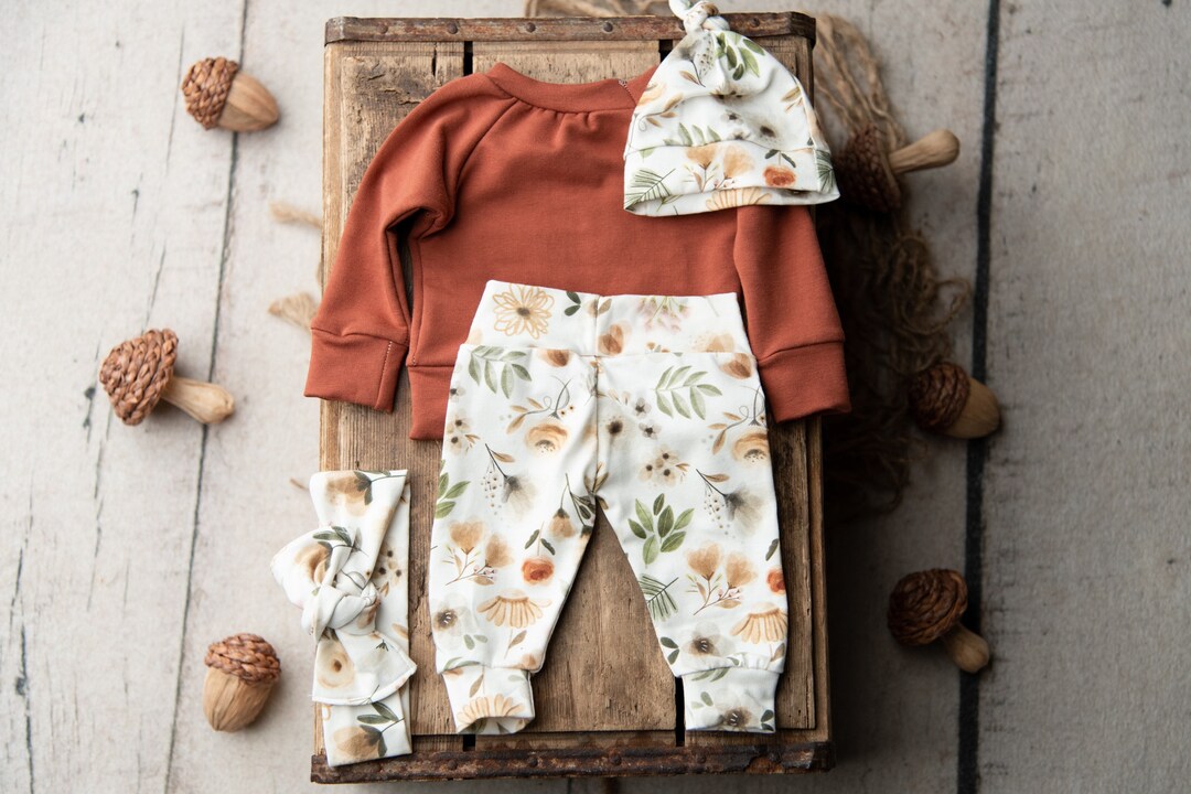 Organic Baby Girl Outfit/newborn Girl/baby Girl Boho Outfit/toddler