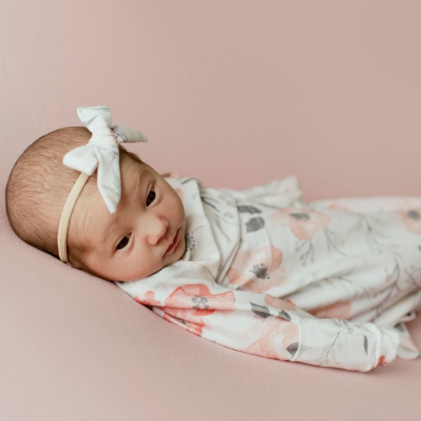 Baby Girl Knotted Sleeper Etsy UK