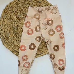 Organic doughnut leggings/girl doughnut leggings/girl birthday/doughnut clothing/baby girl clothes/toddler girl clothes/doughnut birthday