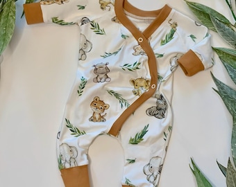 Organic Baby clothing/gender neutral baby outfit/baby animals/baby boy/baby girl/baby gift/Premie-24 months/made in USA