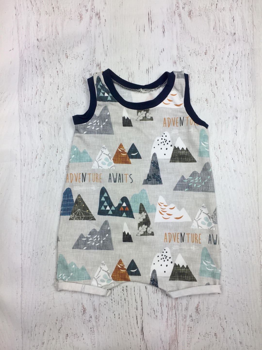 Summer Tank Romper Baby Romper Baby Boy Romper Adventure Etsy