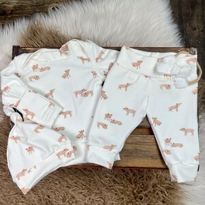 Baby Gender Neutral Outfit/Newborn Baby Clothes/Organic Baby Clothes/Baby Piggy Clothing/Baby boy/Baby Girl/Baby Gift/baby animal clothing image 8