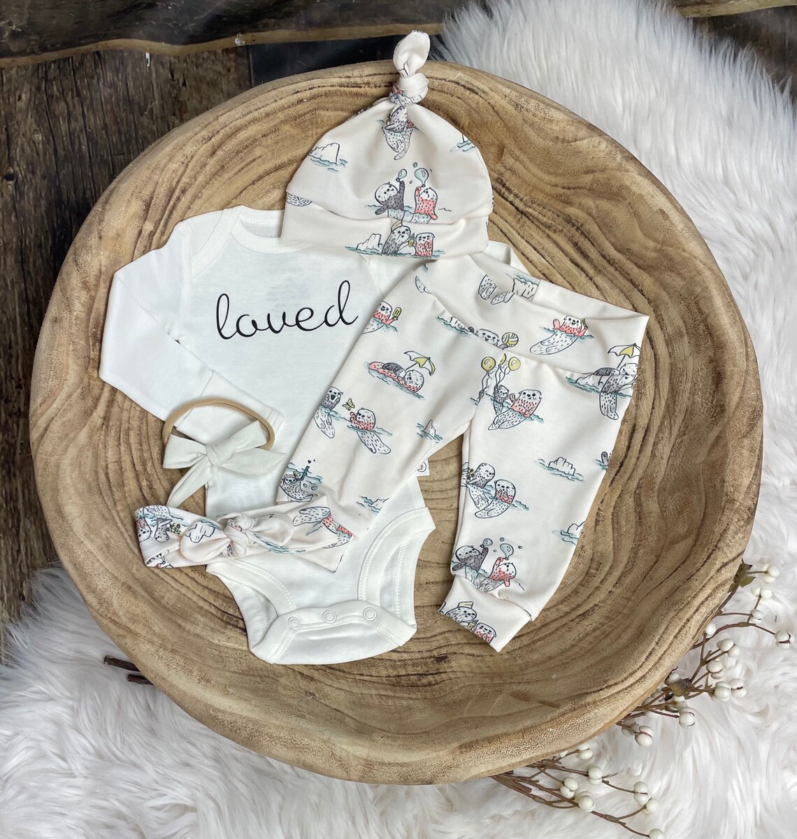 Gender Neutral Baby Coming Home Outfit/organic Baby Clothes/nature Baby ...