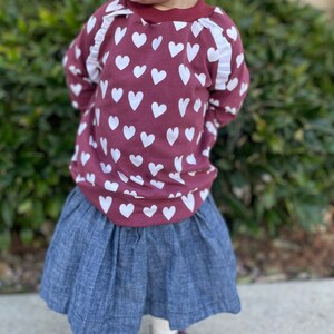 Ruffle Raglan, Organic Cotton|Heart ruffle top|Baby, Toddler Girl Clothes|Heart Raglan, Shirt|Organic baby clothes |newborn, toddler girl