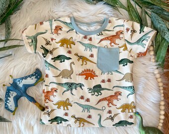Organic baby/kid dinosaur t-shirt/baby shirt, boy shirt, girl shirt, unisex t-shirt/dinosaur clothes/boy birthday/boy gift