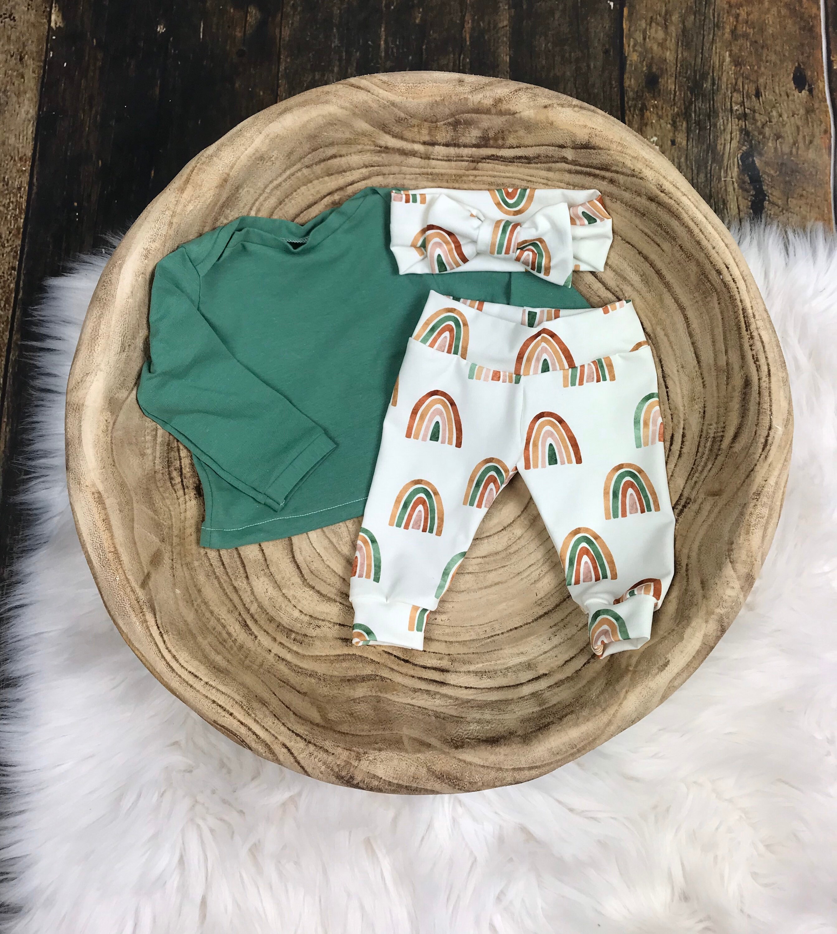 Rainbow Land Newborn and Infant Pajama Set