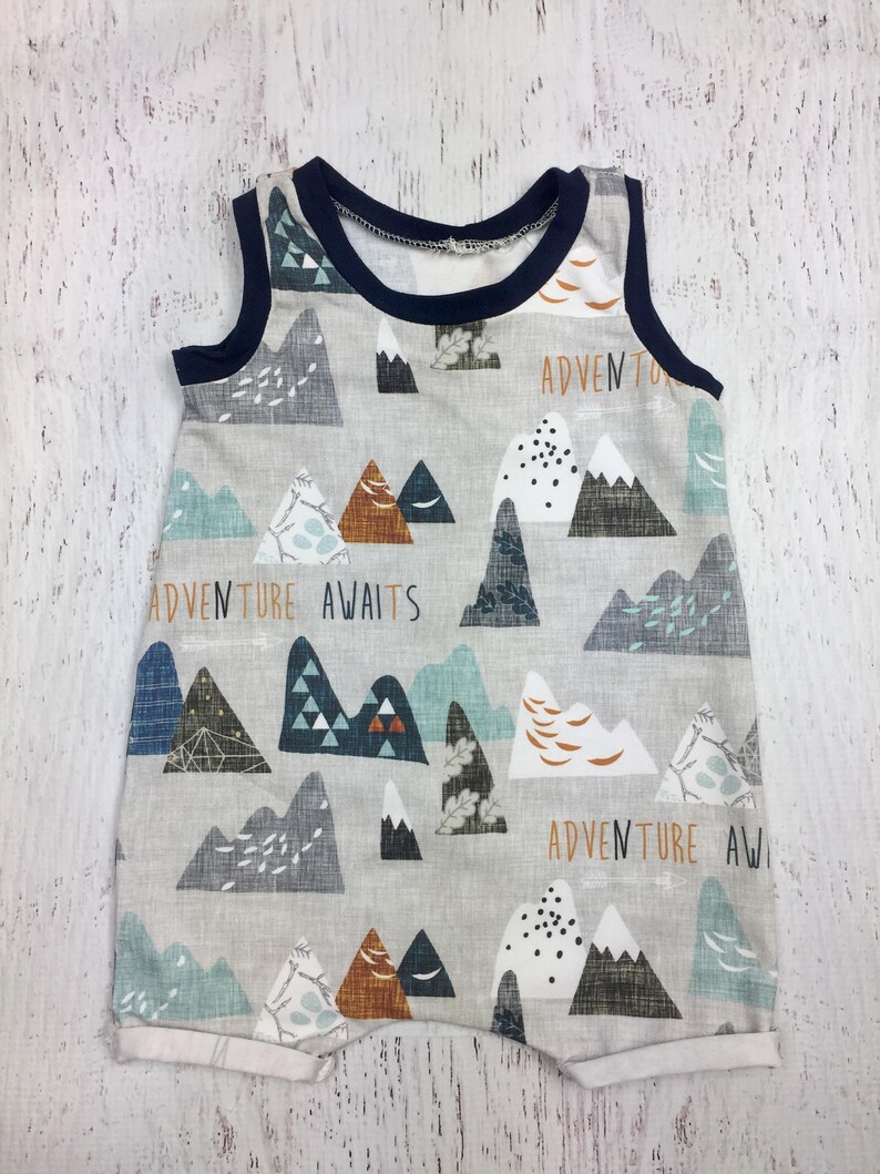 Summer Tank Romper Baby Romper Baby Boy Romper Adventure Etsy