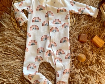 New Baby Outfit/Gender Neutral Baby/ Baby sleeper/Rainbow baby Sleeper/newborn baby/baby boy/baby girl/baby gift/made in USA