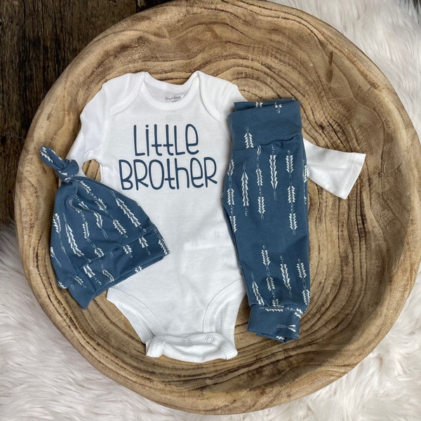 Newborn boy coming home Outfit, baby boy take home, baby boy clothing, Little Brother Outfit, baby brother,newborn outfit, Premie Boy