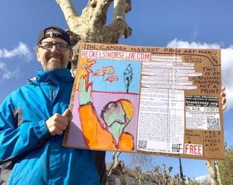 Heckel's Horse Jr. Painting on Cardboard 93