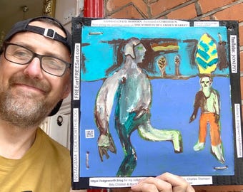 Heckel's Horse Jr LP Sleeve Painting 9 - Original painting - Ready to hang