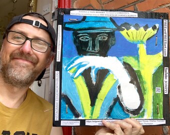 Heckel's Horse Jr LP Sleeve Painting 6 - Original painting - Ready to hang