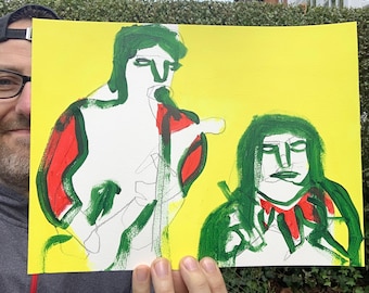 Band Prac Sep 3 2026 3 - Acrylic Painting on Card - Thick Paper Original Sketch