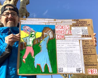 Heckel's Horse Jr. Painting on Cardboard 74