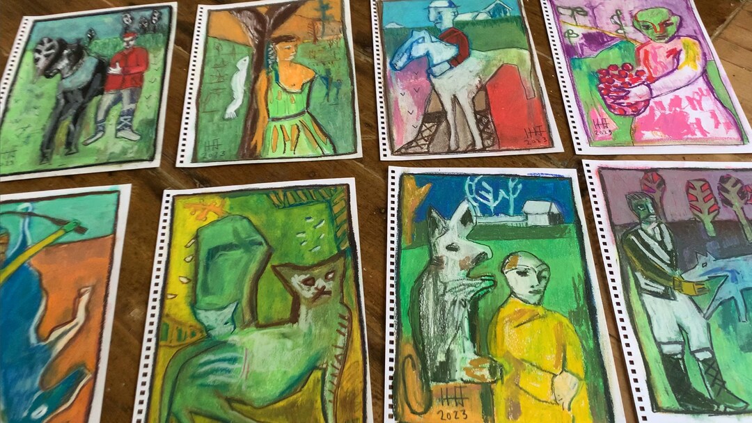 Heckel's Horse Jr. Colour Oil Pastel & Pencil Drawing on Etsy