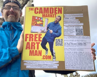 The Camden Market Free Art Man - Poster on Cardboard - 9