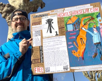 Heckel's Horse Jr. Painting on Cardboard 56