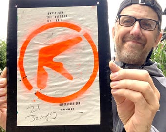 Aphex Twin Jompiy Card 24 - Aerosol Spray Graffiti Painting - Urban Street Art
