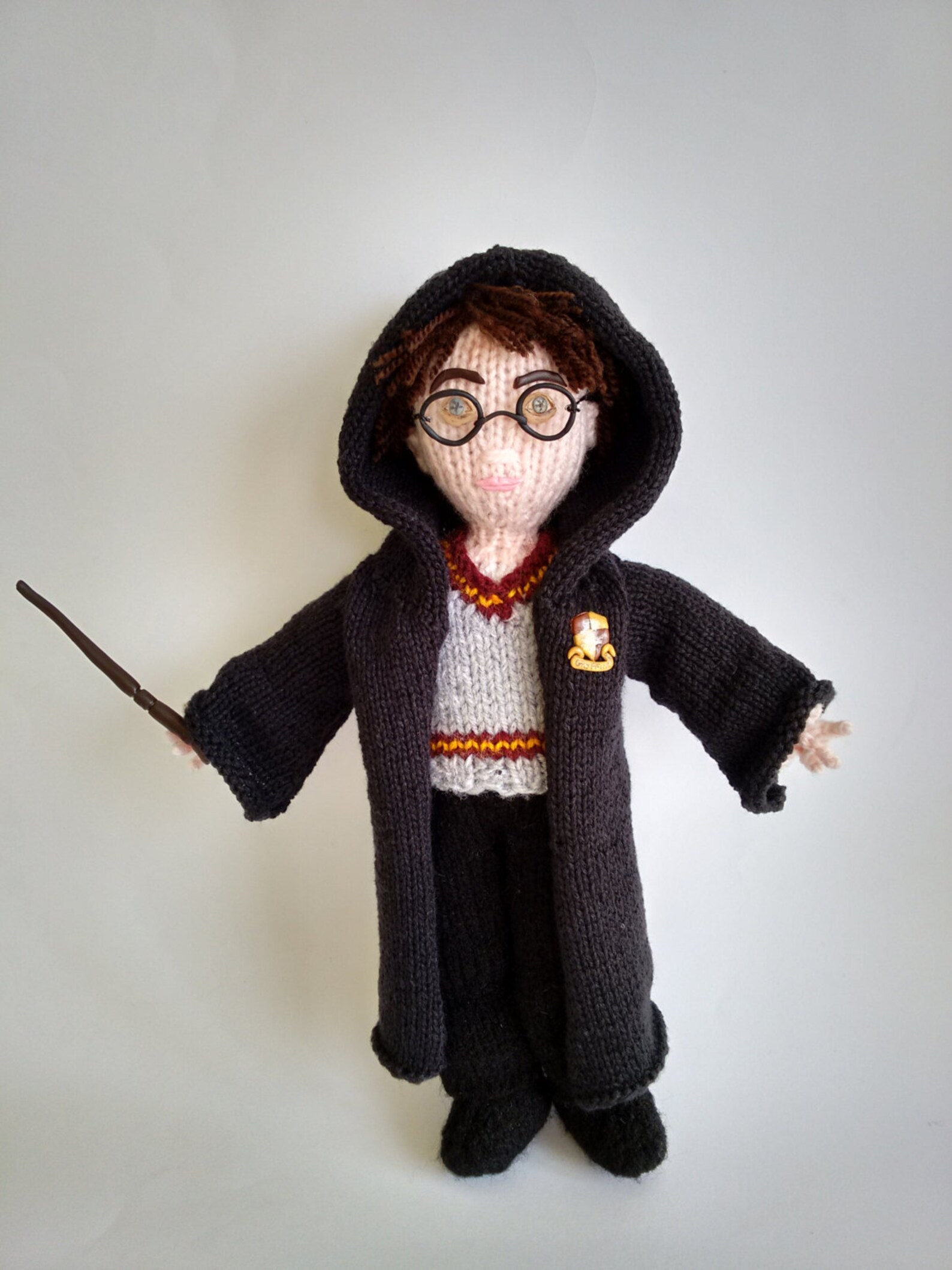 Knitted Harry Potter wizard doll pattern pdf tutorial Etsy