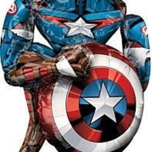 Captain America 39" Air Walker foil balloon, party decoration, huge birthday balloon, easy to assemble, airwalker, FREE SHIP