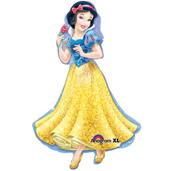 ONE 37" Snow White foil balloon, princess party, tiara, crown, castle, birthday for girl