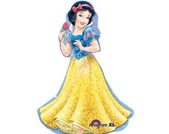 ONE 37" Snow White foil balloon, princess party, tiara, crown, castle, birthday for girl