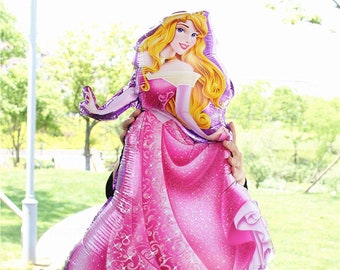 THREE Princess foil balloons, princess party, tiara, crown, castle, birthday for girl, Free and Fast SHIP