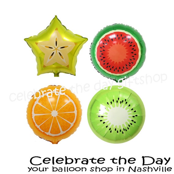 Set of 4 Fruit 18 Foil Balloons Kiwi Starfruit - Etsy UK