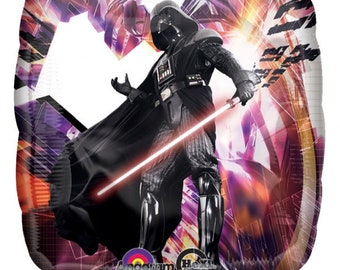TWO Darth Vader 18" foil balloon, Star Wars, party decoration, storm trooper, light saber, Free and FAST SHIP